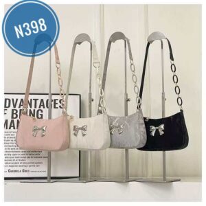 Sweet and fresh bowknot handbag for women style trend Korean bag chain shoulder Bag Code-N398